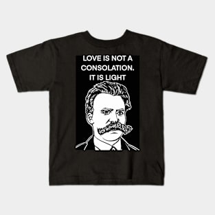 FRIEDRICH NIETZSCHE quote .8 - ink portrait Kids T-Shirt